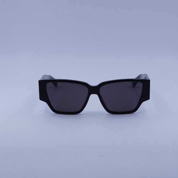 Bottega Veneta BV1285S 001 Sunglasses Black Square Frame, Grey Lenses